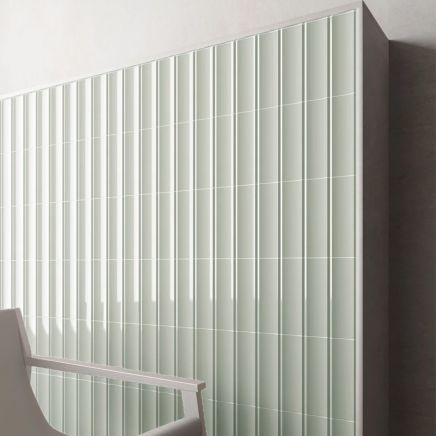 Vienna Concave Sky Blue Ceramic Brick Tile