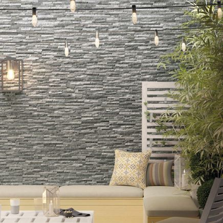 Drury Grey Textured Stone Porcelain Tile