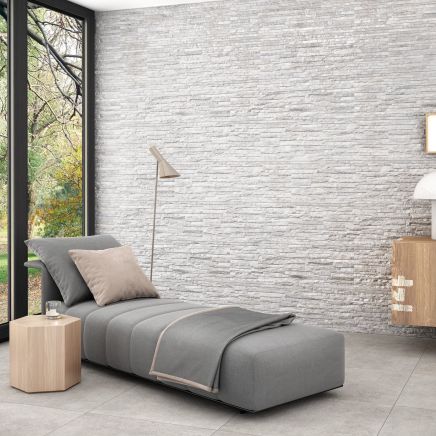 Athens White Textured Stone Porcelain Tile