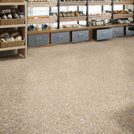 Santiago Beige Terrazzo Stone Porcelain Tile