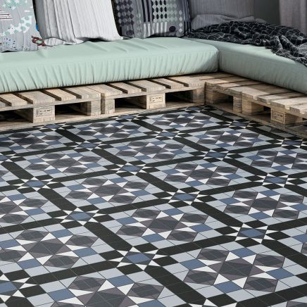 Virgo Blue Patterned Ceramic Tile