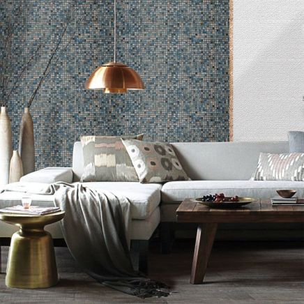 Humble Blue Textured Ceramic Tile
