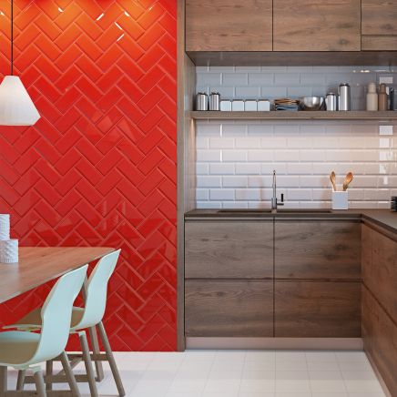 Metro Red Ceramic Brick Tile