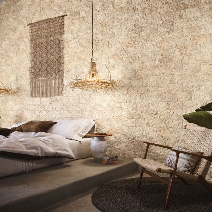 Albania Beige Textured Stone Porcelain Tile