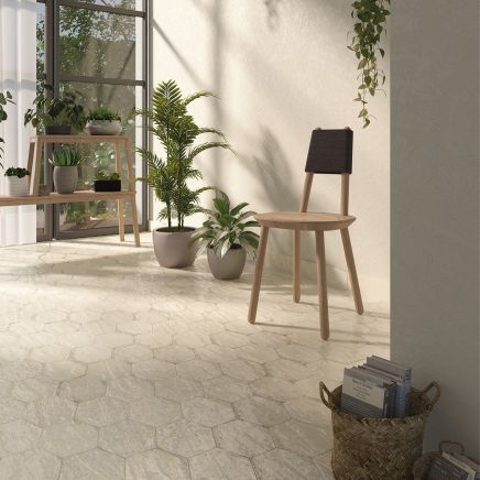 Benedict Beige Porcelain Hexagon Tile