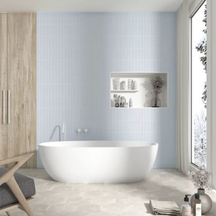 Avon Baby Blue Ceramic Brick Tile