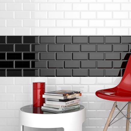 Metro Black Ceramic Brick Tile