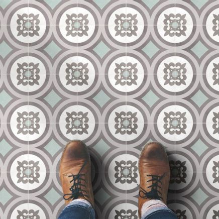 Egon Grey Patterned Porcelain Tile