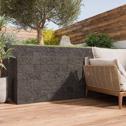Albania Anthracite Textured Stone Porcelain Tile