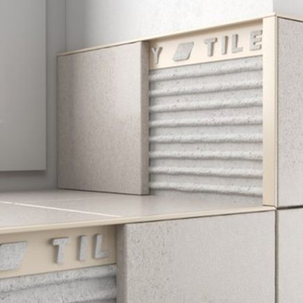 Tileasy Plastic 12mm Jasmine Tile Trim | Tile Edging