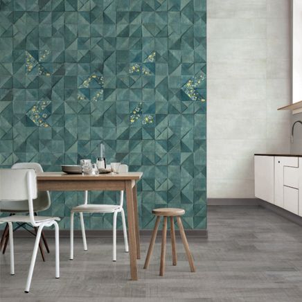 Sofia Blue Textured Ceramic Tile (750x250mm) | Go Tiles