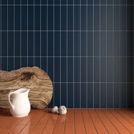 Avon Navy Ceramic Brick Tile (200x50mm) | Go Tiles