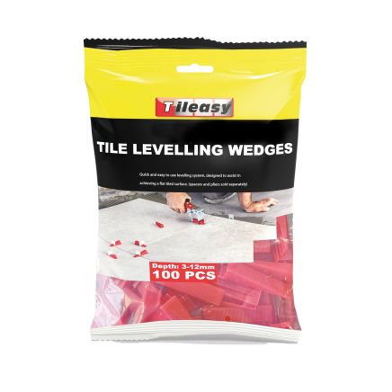 Tileasy ﻿Tile Levelling Wedges - Pack of 100 | Tile Wedges & Spacers