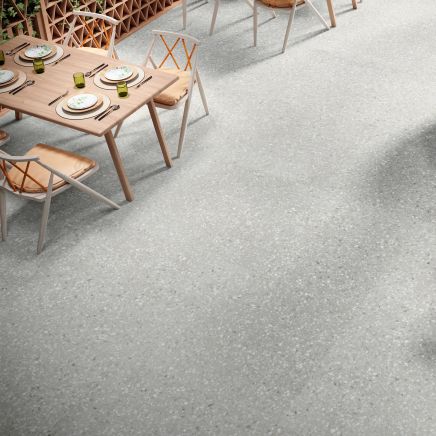 Kipling Pearl Terrazzo Stone Porcelain Tile (1000x1000mm) | Go Tiles