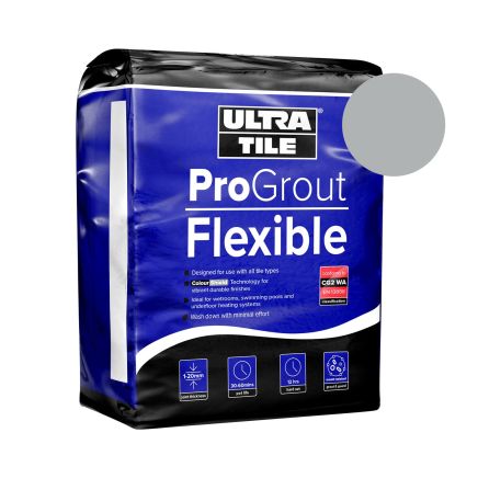 UltraTile ﻿ProGrout Flexible Silver Grey Grout | Tile Grout & Adhesive
