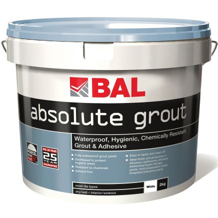 BAL Absolute Epoxy Grout - White 2kg  | Tile Grout & Adhesive