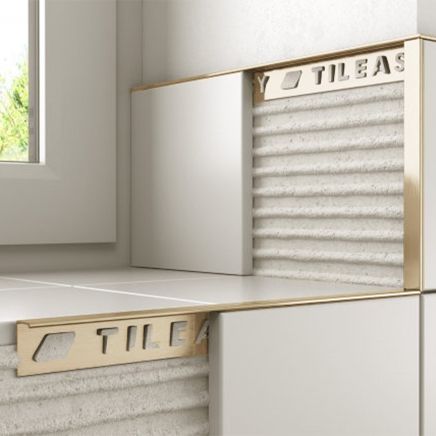 Tileasy Aluminium 10mm Matt Gold Tile Trim | Tile Edging