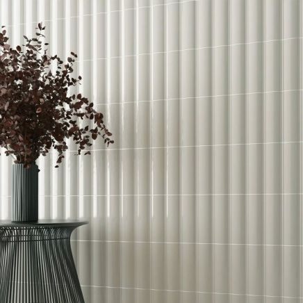 Vienna Convex Grey Ceramic Brick Tile (200x65mm) | Go Tiles