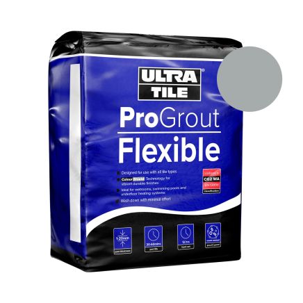 UltraTile ﻿ProGrout Flexible Mid Grey Grout | Tile Grout & Adhesive