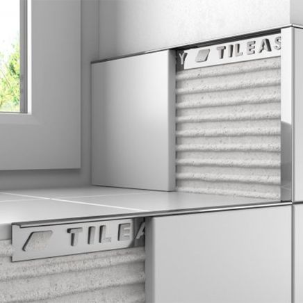 Tileasy Aluminium 10mm Chrome Tile Trim | Tile Edging