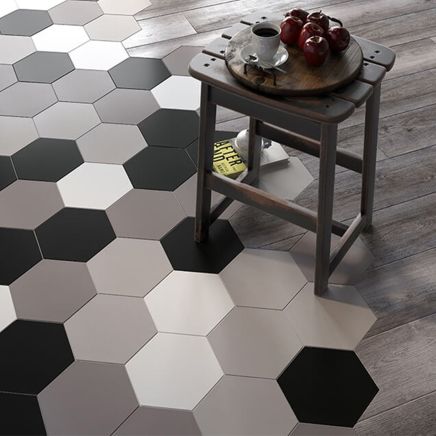 Seville Light Grey Porcelain Hexagon Tile (250x215mm) | Go Tiles