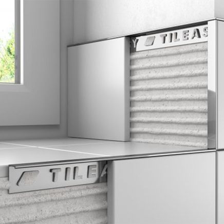 Tileasy Aluminium 12mm Chrome Tile Trim | Tile Edging