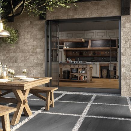 Albania Cream Textured Stone Porcelain Tile (250x125mm) | Go Tiles
