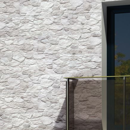 Taurus White Textured Stone Porcelain Tile (890x320mm) | Go Tiles