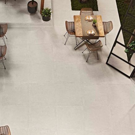 Lena Ivory Stone Porcelain Tile (900x900mm) | Go Tiles
