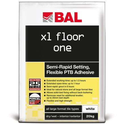 BAL XL Floor One Tile Adhesive - 20kg | Large Format Tile Adhesive