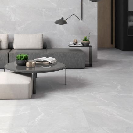 Bowman Grey Stone Porcelain Tile (900x900mm) | Go Tiles