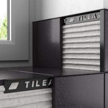 Tileasy Aluminium 12mm Matt Black Tile Trim | Tile Edging