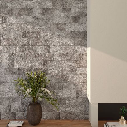 Albania Pearl Textured Stone Porcelain Tile (250x125mm) | Go Tiles