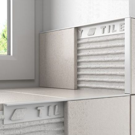 Tileasy Aluminium 10mm White Tile Trim | Tile Edging