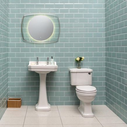 Metro Powder Blue Ceramic Brick Tile (200x100mm) | Go Tiles