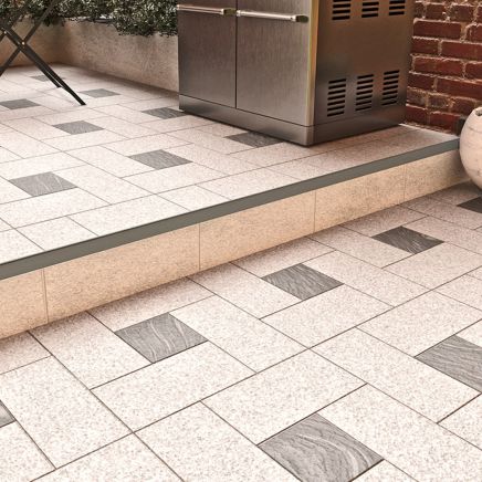 Tileasy Stainless Steel Chrome Outdoor Tile Trim | Outdoor Tile Edging
