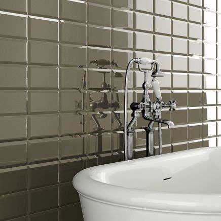 Metro Khaki Ceramic Brick Tile (200x100mm) | Go Tiles