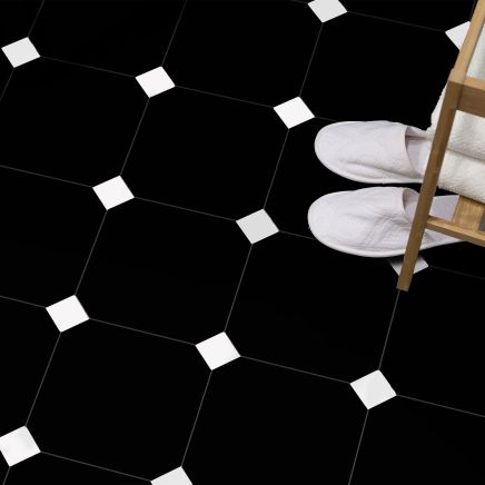Tallinn Black Porcelain Tile (250x250mm) | Go Tiles