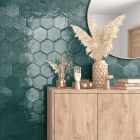 Benedict Blue Porcelain Hexagon Tile (150x130mm) | Go Tiles