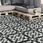 Virgo Black & White Patterned Ceramic Tile (450x450mm) | Go Tiles
