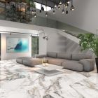 Calacatta White Multi Marble Polished Porcelain Tile (1200x600mm) | Go Tiles