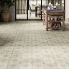 Hydra White Patterned Ceramic Tile (450x450mm) | Go Tiles