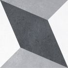 Palma Grey Geometric 3 Patterned Porcelain Tile (200x200mm) | Go Tiles
