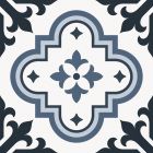 Demeter Blue Patterned Porcelain Tile (250x250mm) | Go Tiles