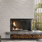 Albania White Textured Stone Porcelain Tile (250x125mm) | Go Tiles