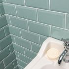 Metro Powder Blue Ceramic Brick Tile (200x100mm) | Go Tiles
