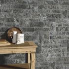 Medina Grey Textured Stone Porcelain Tile (890x320mm) | Go Tiles