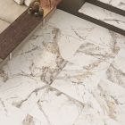 Calacatta White Multi Marble Matt Porcelain Tile (600x600mm) | Go Tiles
