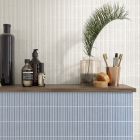 Cheri Aqua Textured Ceramic Brick Tile (300x75mm) | Go Tiles