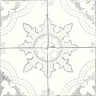 Amaya Grey Matt Patterned Porcelain Tile (200x200mm) | Go Tiles